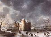 The Castle of Muiden in Winter Jan Abrahamsz. Beerstraten